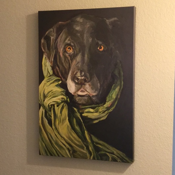 Original art print black lab dog painting - Picture 2 of 2